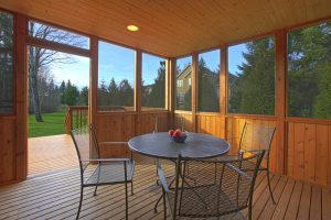 A screened in porch allows you to enjoy the weather while being protected from bugs, strangers, and the elements!